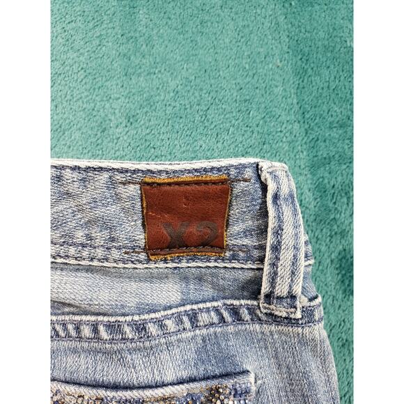 Express Jeans Size 4 Womens Blue Stretch Pants Ladies Mid Rise Stella Bootcut - Picture 13 of 14